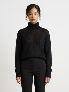 100% Cashmere Designer Reformation Jeans Turktleneck Sweater | Small- Medium
